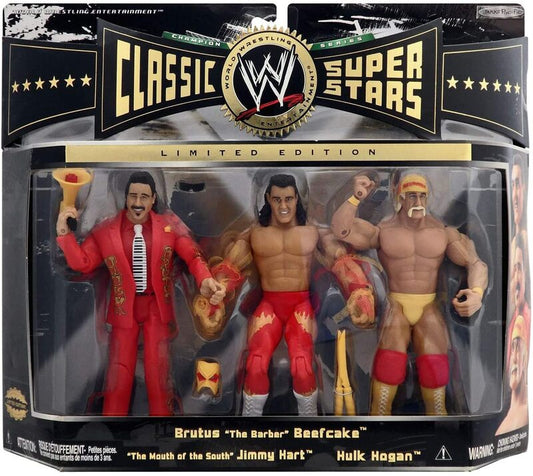 WWE Jakks Pacific Classic Superstars 3-Packs 5 Brutus "The Barber" Beefcake, "The Mouth of the South" Jimmy Hart & Hulk Hogan