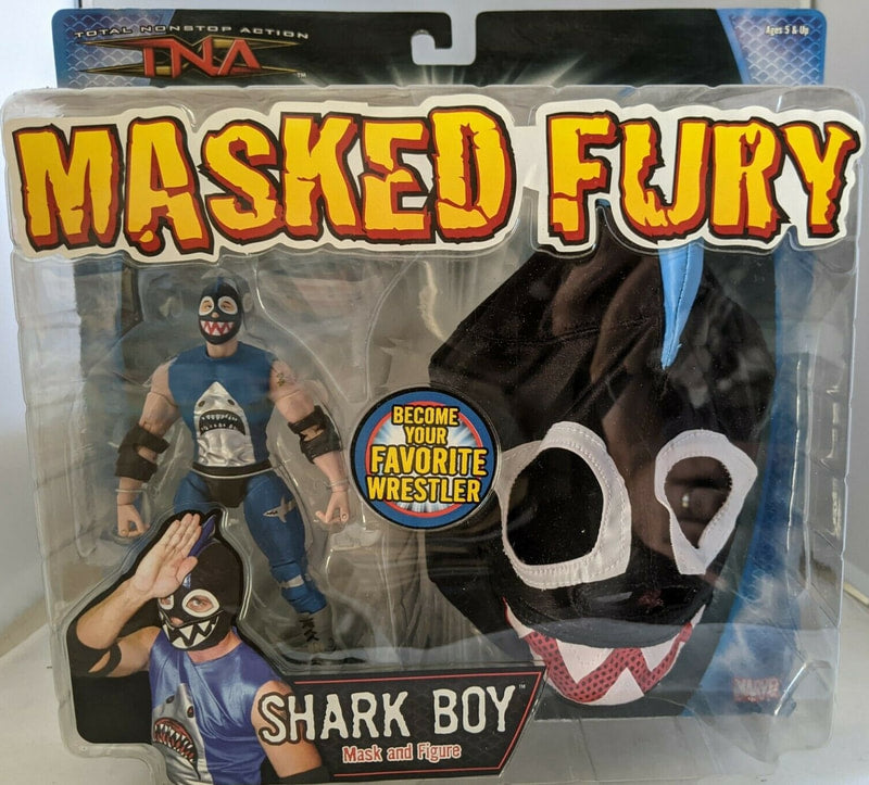 TNA/Impact Wrestling Marvel Toys Masked Fury Shark Boy Mask and Figure Action & Toy Figures PWcatalog