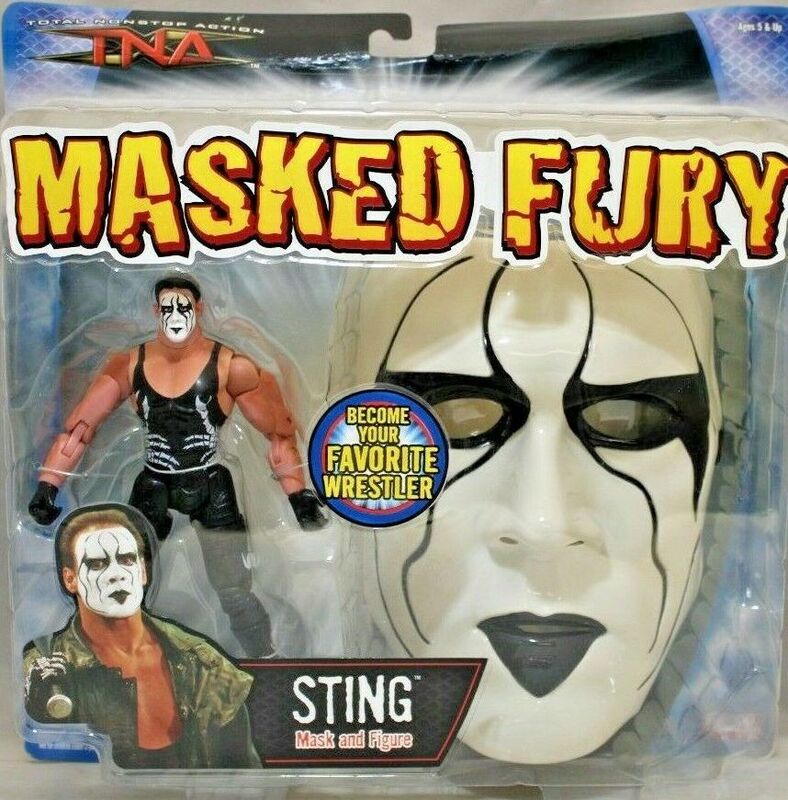 TNA/Impact Wrestling Marvel Toys Masked Fury Sting Mask and Figure