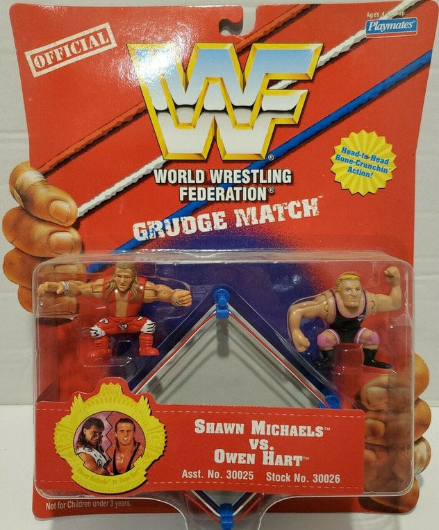 WWF Playmates Toys Grudge Match Shawn Michaels vs. Owen Hart Action & Toy Figures PWcatalog