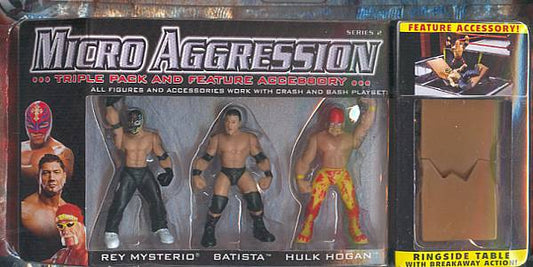 WWE Jakks Pacific Micro Aggression 2 Rey Mysterio, Batista & Hulk Hogan