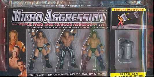 WWE Jakks Pacific Micro Aggression 2 Triple H, Shawn Michaels & Randy Orton