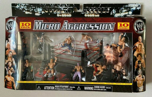 WWE Jakks Pacific Micro Aggression Multipack: Batista, Jeff Hardy, Shawn Michaels, Mr. Kennedy, John Cena, Rey Mysterio, Undertaker, Carlito, Triple H & Kane