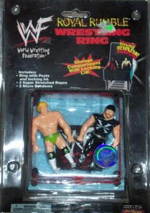 WWF Just Toys Micro Bend-Ems Royal Rumble Wrestling Ring Billy Gunn & Road Dogg Jesse James