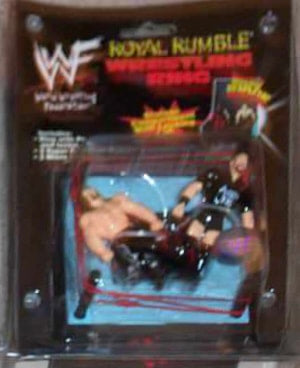 WWF Just Toys Micro Bend-Ems Royal Rumble Wrestling Ring Edge & Stone Cold Steve Austin