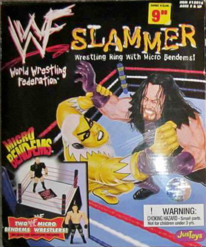 WWF Just Toys Micro Bend-Ems Slammer Wrestling with Micro Bend-Ems!