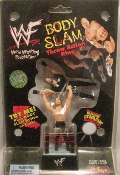 WWF Just Toys Micro Bend-Ems Body Slam Throw Action Ring Edge & Undertaker