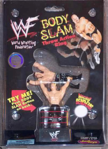 WWF Just Toys Micro Bend-Ems Body Slam Throw Action Ring Hunter Hearst Helmsley & Shawn Michaels