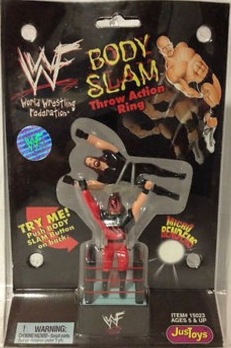 WWF Just Toys Micro Bend-Ems Body Slam Throw Action Ring Kane & Undertaker