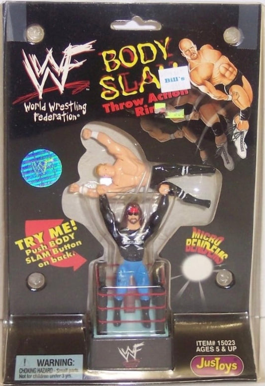 WWF Just Toys Micro Bend-Ems Body Slam Throw Action Ring X-Pac & Hunter Hearst Helmsley