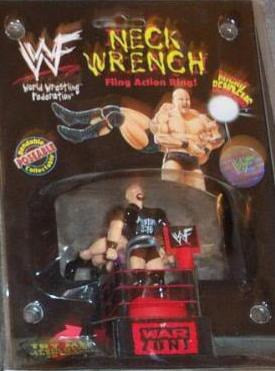 WWF Just Toys Micro Bend-Ems Neck Wrench Fling Action Ring Stone Cold Steve Austin & Val Venis