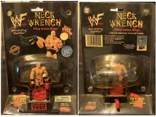 WWF Just Toys Micro Bend-Ems Neck Wrench Fling Action Ring Ken Shamrock & Goldust
