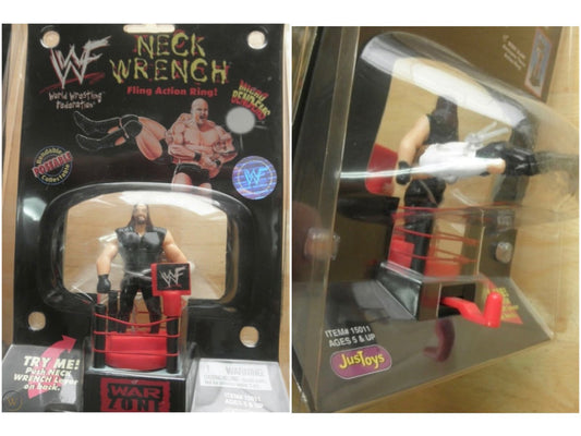 WWF Just Toys Micro Bend-Ems Neck Wrench Fling Action Ring Undertaker & Gangrel
