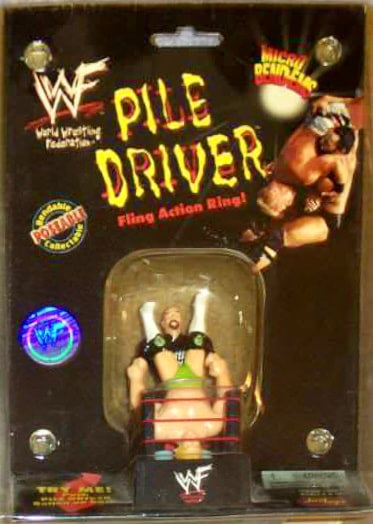 WWF Just Toys Micro Bend-Ems Pile Driver Fling Action Ring Stone Cold Steve Austin & Billy Gunn