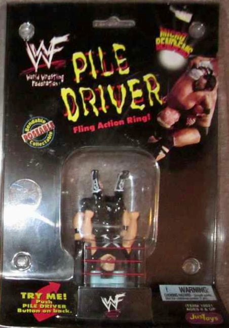 WWF Just Toys Micro Bend-Ems Pile Driver Fling Action Ring Stone Cold Steve Austin & Road Dogg Jesse James