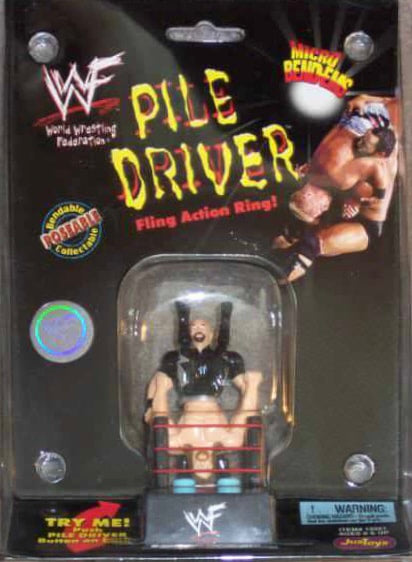 WWF Just Toys Micro Bend-Ems Pile Driver Fling Action Ring Stone Cold Steve Austin & Edge
