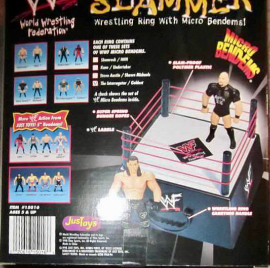 WWF Just Toys Micro Bend-Ems Slammer Wrestling with Micro Bend-Ems!