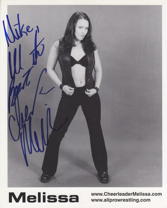 All Pro Wrestling (Cheerleader) Melissa (Signed) Promo Photo