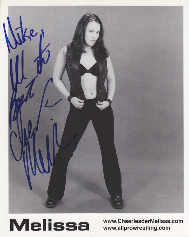 All Pro Wrestling (Cheerleader) Melissa (signed) Promo Photo PWcatalog