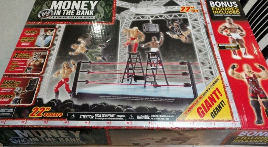 WWE Jakks Pacific Money in the Bank Ladder Match Ring [With Shelton Benjamin & Rob Van Dam] Action & Toy Figures PWcatalog