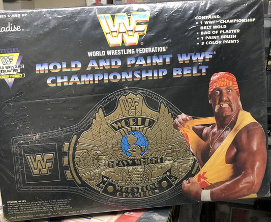 mold and paint WWF championship belt Hulk Hogan