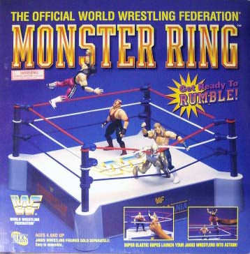 1996 WWF Jakks Pacific Monster Ring [With Royal Rumble, WrestleMania, SummerSlam & Survivor Series Stickers] Action & Toy Figures PWcatalog