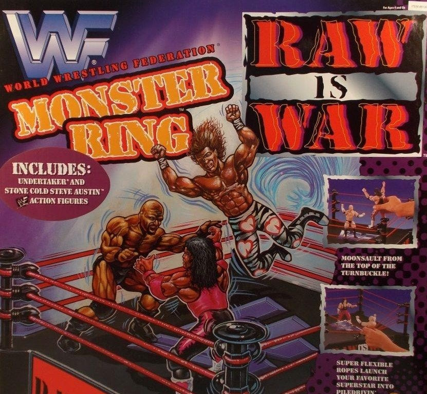 1997 WWF Jakks Pacific Raw is War Monster Ring [With Stone Cold Steve Austin & Undertaker] Action & Toy Figures PWcatalog