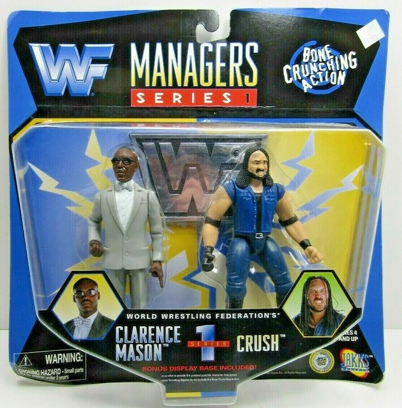 1997 WWF Jakks Pacific Managers Series 1: Clarence Mason & Crush Action & Toy Figures PWcatalog
