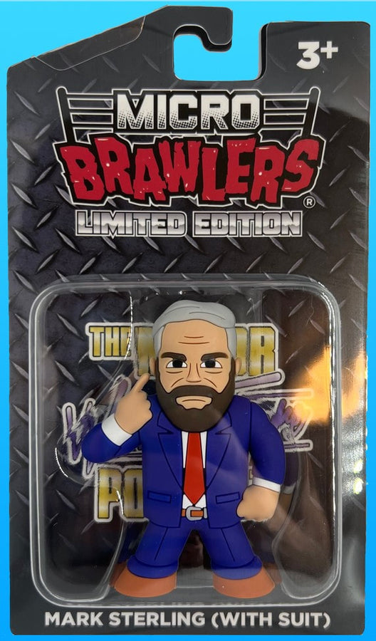 2021 Major Wrestling Figure Podcast Micro Brawlers Mark Sterling [With Suit] Action & Toy Figures PWcatalog