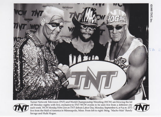 TNT WCW Monday Nitro Hulk/Savage/Sting 5x7 Promo Photo