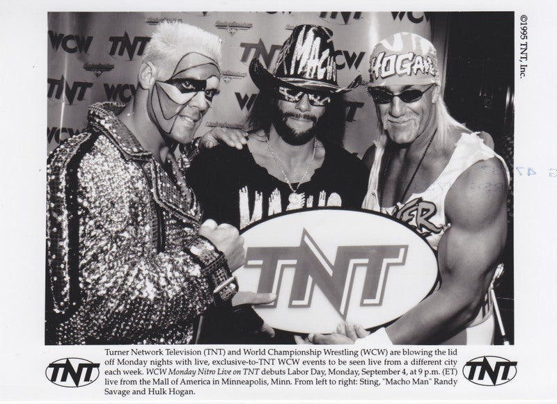TNT WCW Monday Nitro Hulk/Savage/Sting 5x7 promo photo 