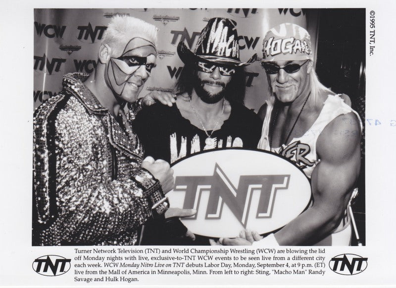 TNT WCW Monday Nitro Hulk/Savage/Sting 5x7 promo photo PW Catalog