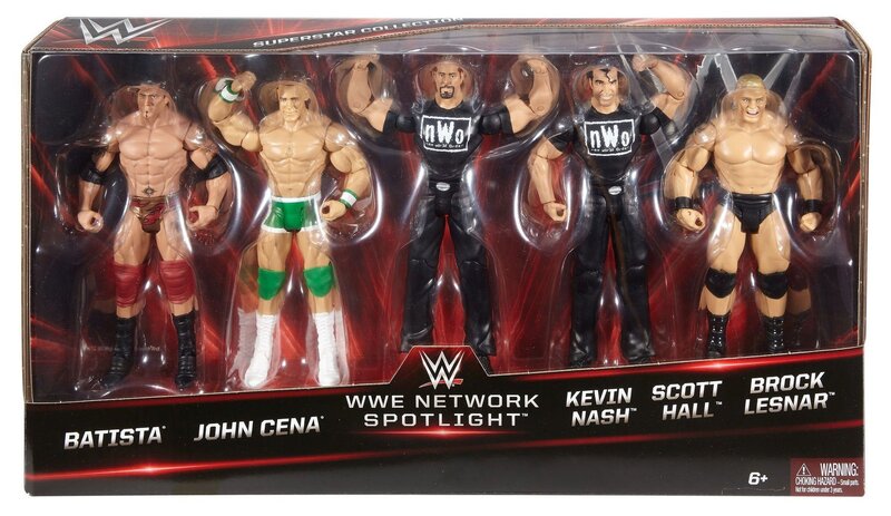 WWE Mattel Network Spotlight Multipack: Batista, John Cena, Kevin Nash, Scott Hall & Brock Lesnar [Exclusive] Action & Toy Figures PWcatalog