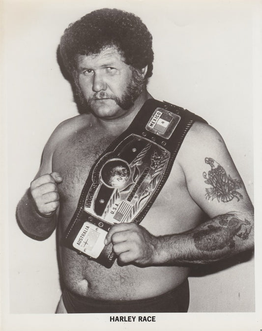1980s NWA CHAMPION Harley Race Promo Photo