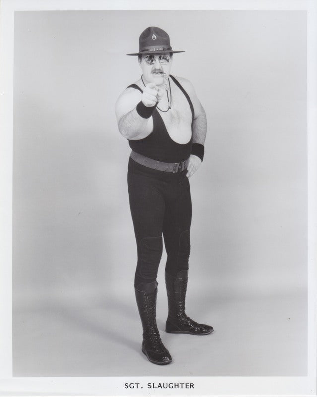 1980s AWA Sgt. Slaughter Promo Photo