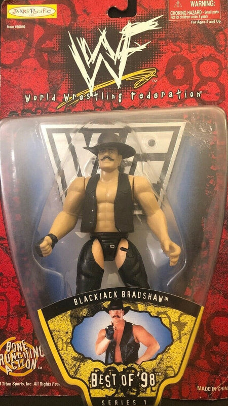 1998 WWF Jakks Pacific Best of 1998 Series Series 1 Blackjack Bradshaw [Exclusive] Action & Toy Figures PWcatalog