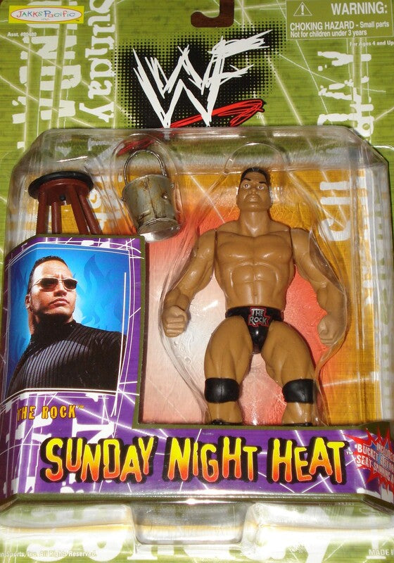 1999 WWF Jakks Pacific Sunday Night Heat The Rock [Exclusive] Action & Toy Figures PWcatalog