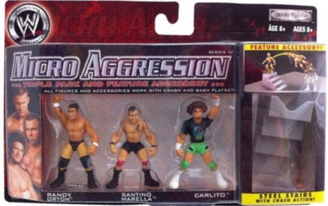 WWE Jakks Pacific Micro Aggression 12 Randy Orton, Santino Marella & Carlito