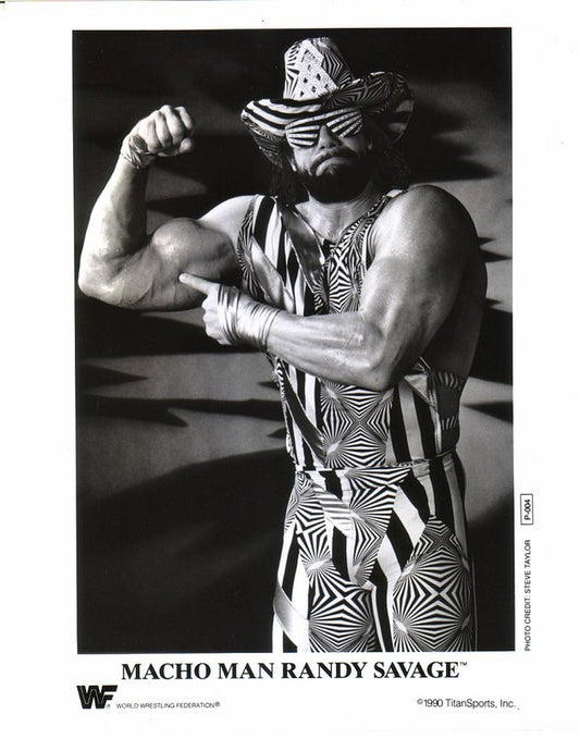 1990 Macho Man Randy Savage P004b b/w