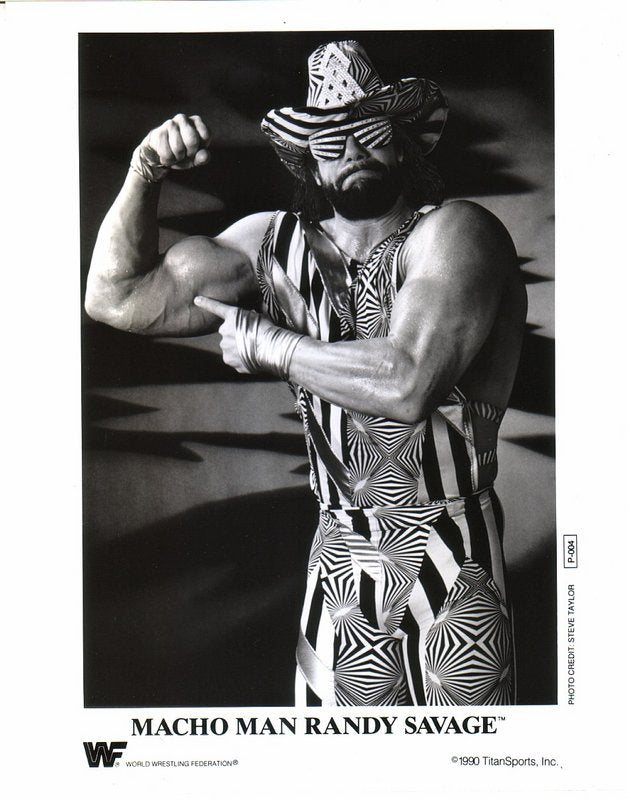 1990 Macho Man Randy Savage P004b b/w PW Catalog