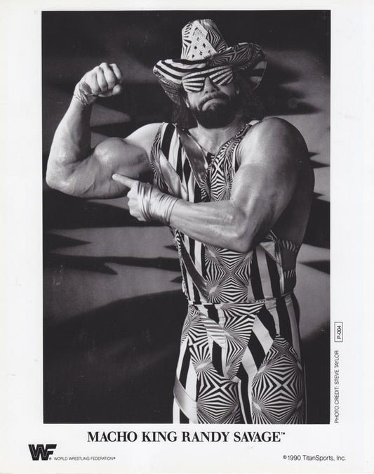 1990 Macho King Randy Savage P004a b/w