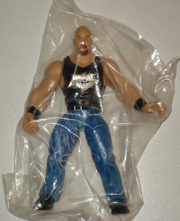 1999 WWF Jakks Pacific WrestleMania XV Mailaway Contest Stone Cold Steve Austin [With Gold Logo] Action & Toy Figures PWcatalog
