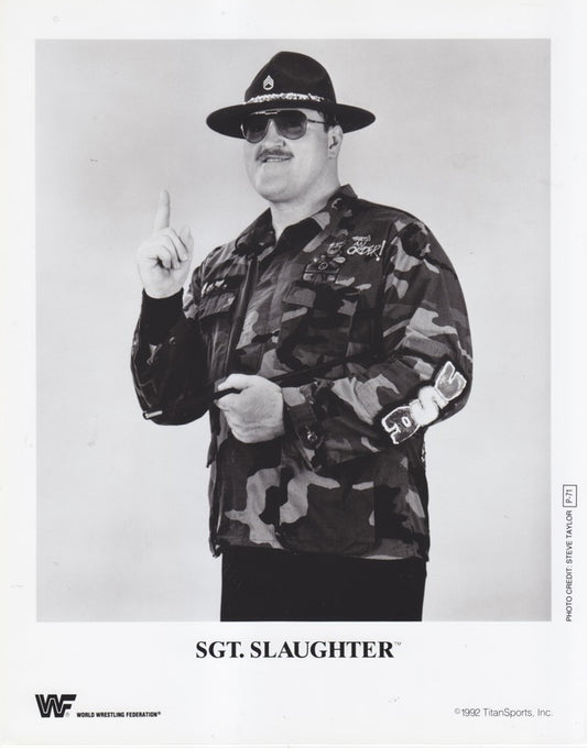 1992 Sgt. Slaughter P071b b/w 