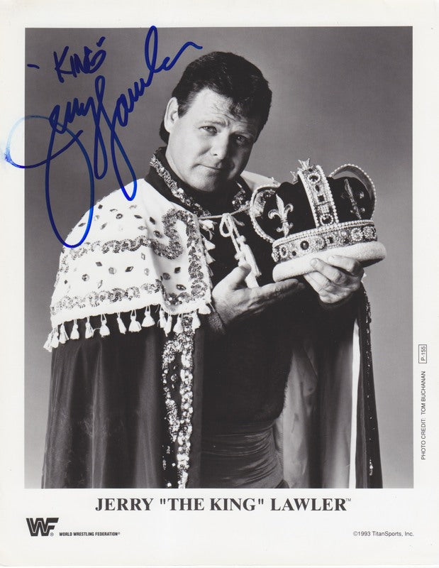 1993 Jerry "The King" Lawler (WWF debut) (signed) P155 b/w 