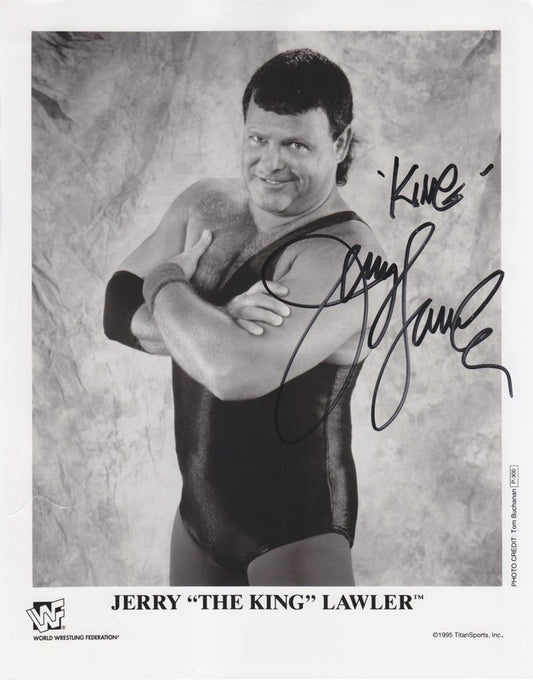1995 Jerry "The King" Lawler (signed) P300 b/w 