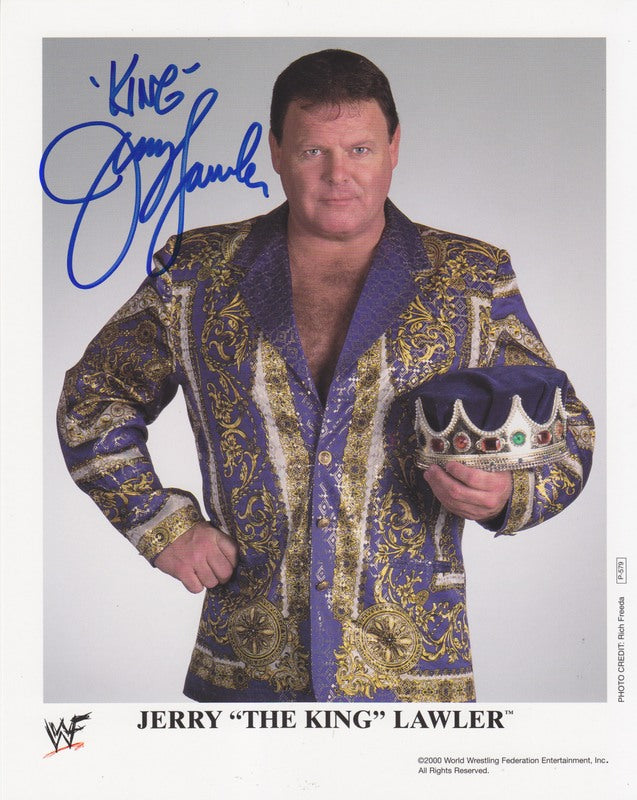 2000 Jerry "The King" Lawler (signed) P579 color PW Catalog