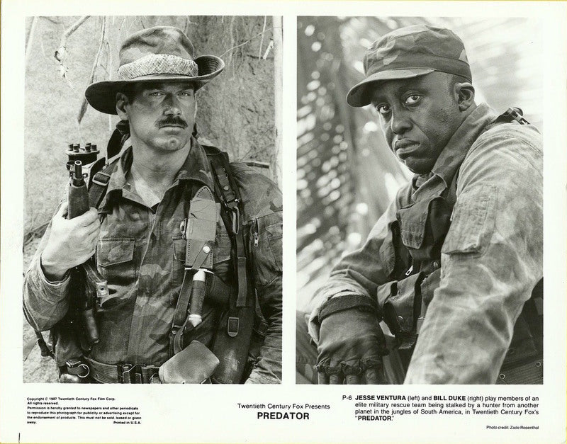 1987 Predator Jesse Ventura/Bill Duke publicity b/w