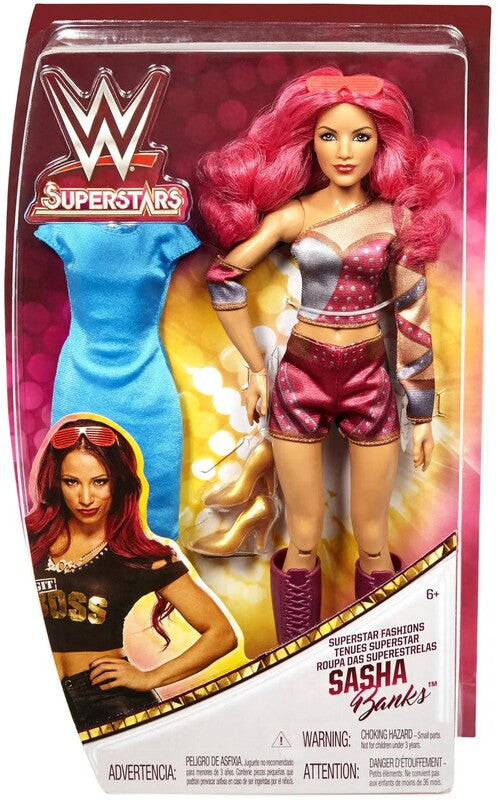 WWE Mattel Superstar Fashions 12-Inch Sasha Banks [With Blue Dress] Action & Toy Figures PWcatalog