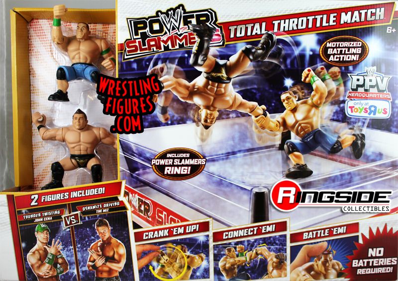 WWE Mattel Power Slammers Wrestling Rings & Playsets: Total Throttle Match Playset [With John Cena & The Miz, Exclusive] Action & Toy Figures PWcatalog