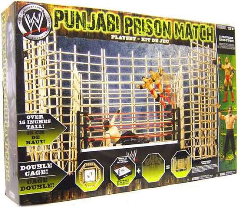 WWE Jakks Pacific Punjabi Prison Match Playset [With Batista & The Great Khali] Action & Toy Figures PWcatalog